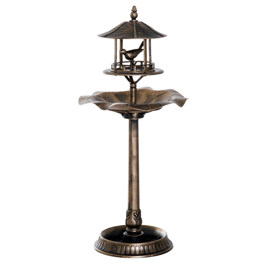 Resin Tall Bird Bath Feeder and Planter 44 Inch